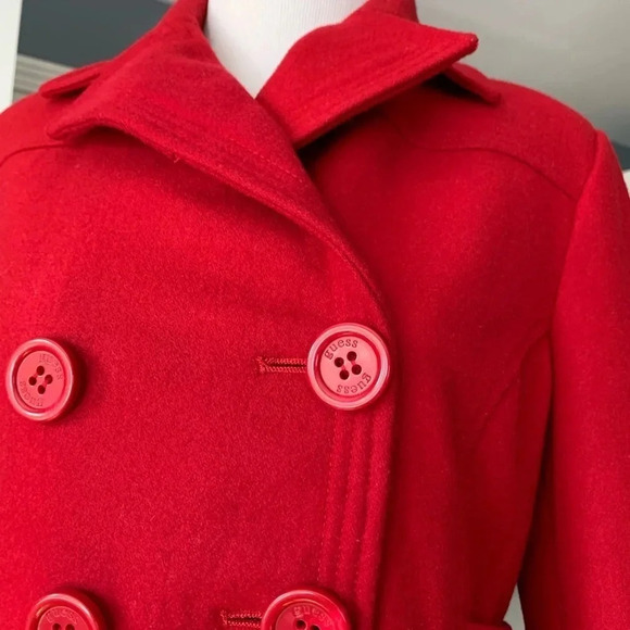 COPY - Guess*Jeans Wool Blend Double Breasted Peacoat - Picture 5 of 14